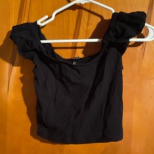 Forever 21 black crop top